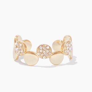 Marlyn Schiff Disc Pave Adjustable Ring in Gold